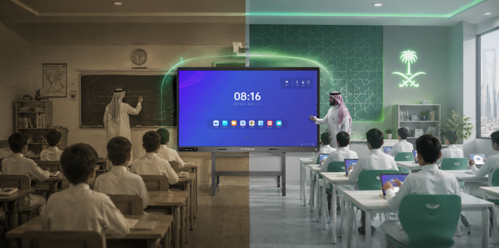 الفرق بين الفصول الذكية والفصول التقليدية: كيف تغير شاشات تفاعلية تجربة التعليم؟
